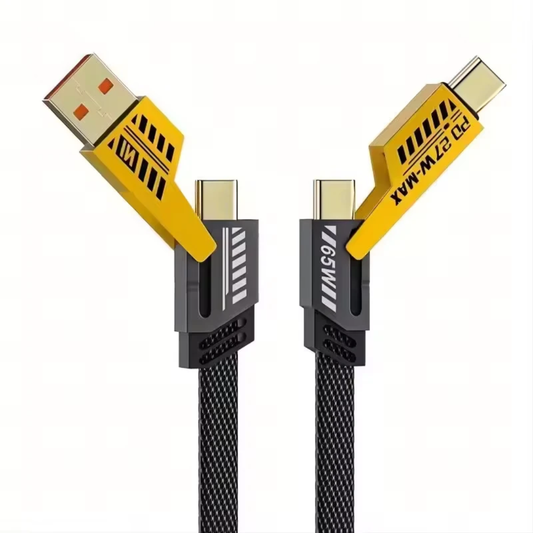 4 in 1 Fast Charging Cable 65W 5A Mobile Phone Fast Charging for iPhone Data Cable 4-in-1 Multi Usb Charging Cable