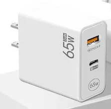 65W Fast Charger Dual Port | USB-C PD 33W + QC 3.0 Wall Adapter for Phones, Tablets & Laptops
